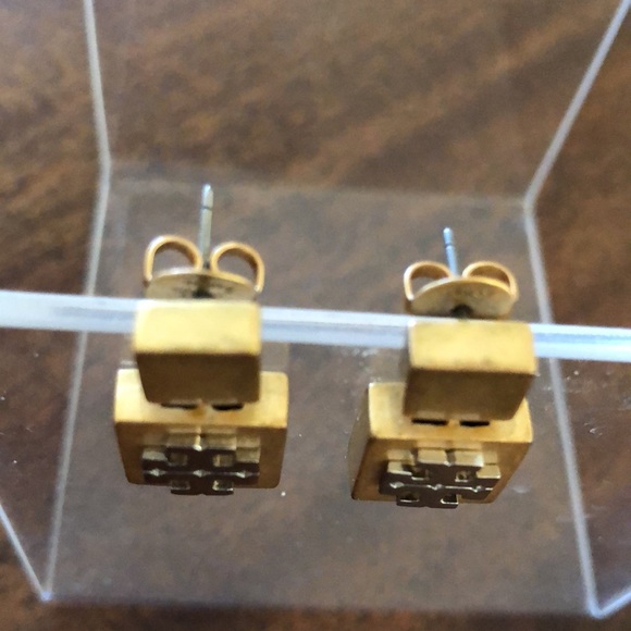 TORY BURCH•Vintage hanging square logo Earrings - Picture 2 of 16